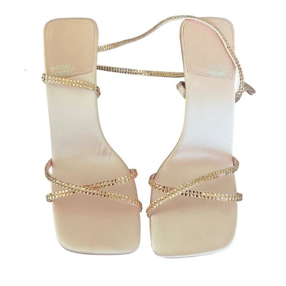 Jeffrey Campbell (Flawed) Shimmer Heel in Pink Satin NEW Size 10 - Picture 6 of 9